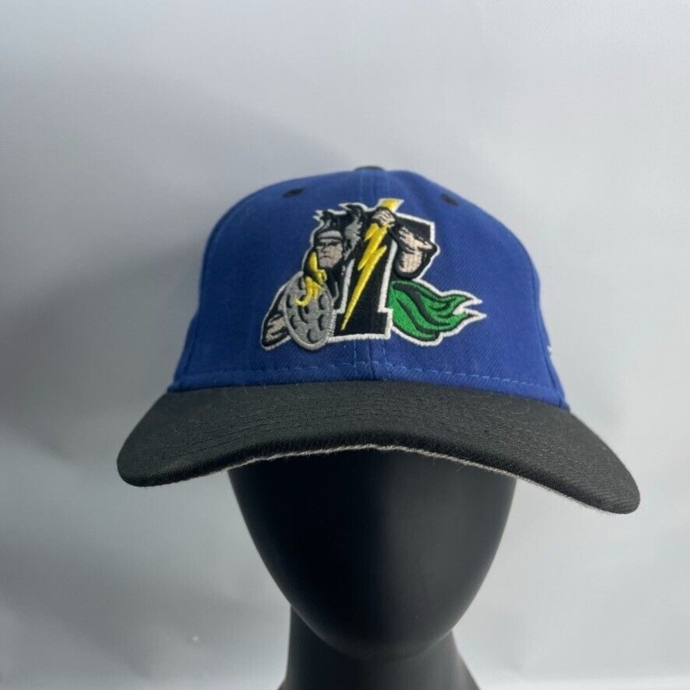 Vintage MiLB New Era 59Fifty Trenton Thunder Fitted Hat Thunderbird Size 7